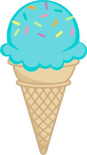 (s085-3) Colorful Ice Cream Cone Sprinkles