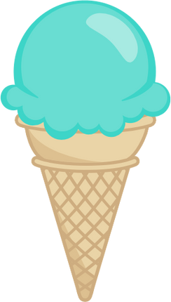 (s085-3) Colorful Ice Cream Cone