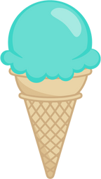 (s085-3) Colorful Ice Cream Cone