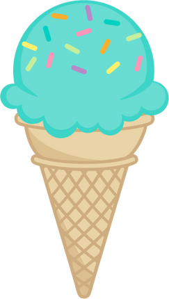 (s085-3) Colorful Ice Cream Cone Sprinkles