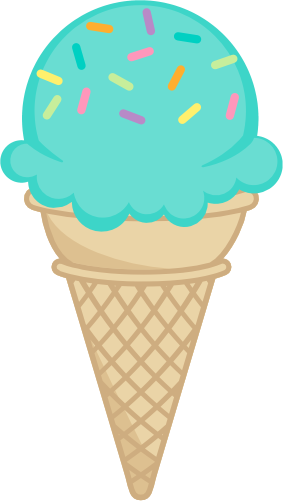 (s085-3) Colorful Ice Cream Cone Sprinkles