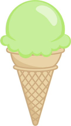 (s085-3) Colorful Ice Cream Cone