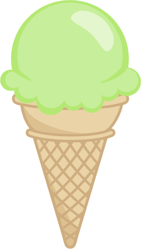 (s085-3) Colorful Ice Cream Cone