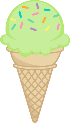 (s085-3) Colorful Ice Cream Cone Sprinkles