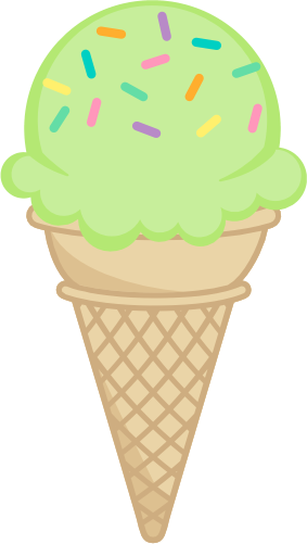 (s085-3) Colorful Ice Cream Cone Sprinkles