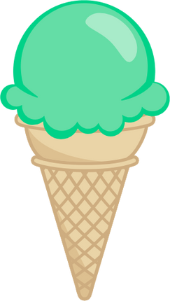 (s085-3) Colorful Ice Cream Cone