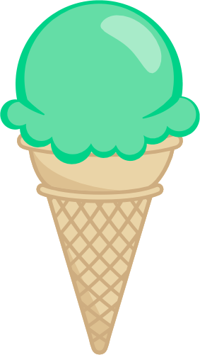 (s085-3) Colorful Ice Cream Cone