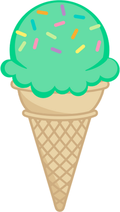 (s085-3) Colorful Ice Cream Cone Sprinkles