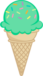 (s085-3) Colorful Ice Cream Cone Sprinkles
