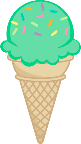 (s085-3) Colorful Ice Cream Cone Sprinkles