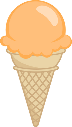 (s085-3) Colorful Ice Cream Cone