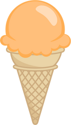 (s085-3) Colorful Ice Cream Cone