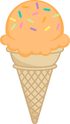 (s085-3) Colorful Ice Cream Cone Sprinkles