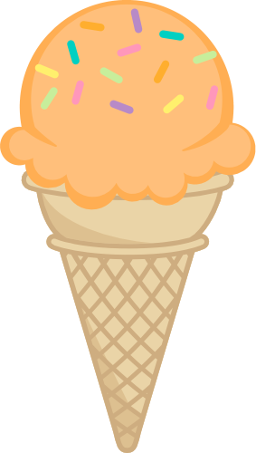 (s085-3) Colorful Ice Cream Cone Sprinkles