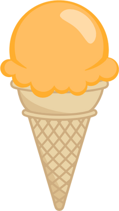 (s085-3) Colorful Ice Cream Cone