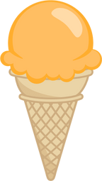 (s085-3) Colorful Ice Cream Cone
