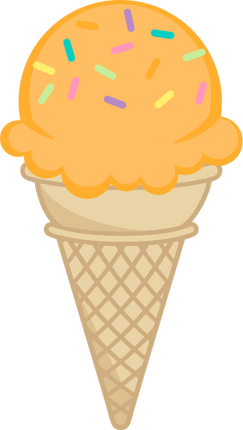 (s085-3) Colorful Ice Cream Cone Sprinkles