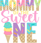 (s085-5-B) Sweet One Ice Cream Cone Family of the Custom Text
