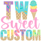 (s085-5-B) Two Sweet Mommy Ice Cream Cone Family Custom Text