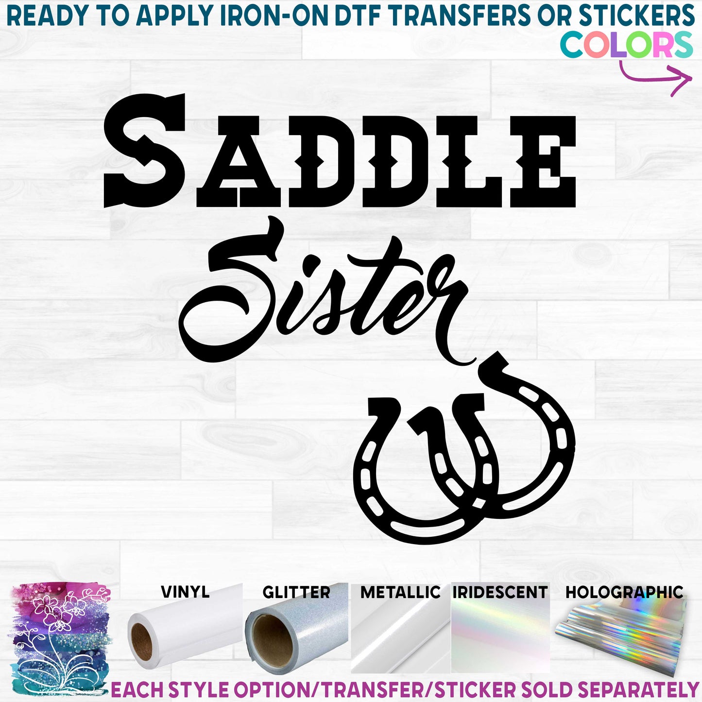 (s087) Saddle Sister, Saddle Sisters, Saddle Brat Horseshoes