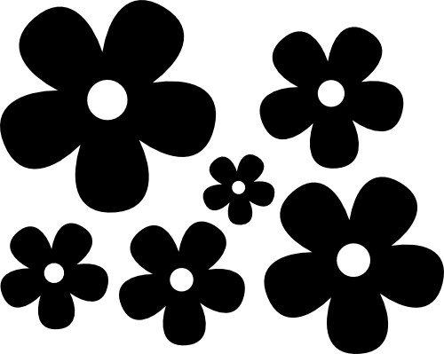 (089-S1) Daisy Flowers Set Assorted or Same Sizes