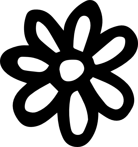 (089-B) Daisy Flower Silhouette