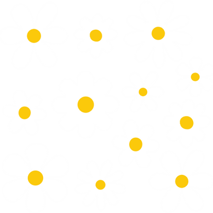 (089-S5) White Daisy Flowers Set Assorted Sizes