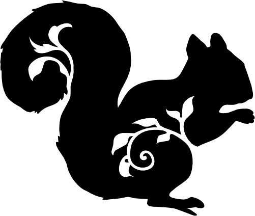 (s008-1-B) Vine Swirl Squirrel
