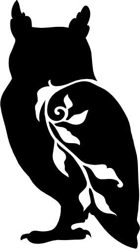 (s008-1-E) Vine Swirl Owl