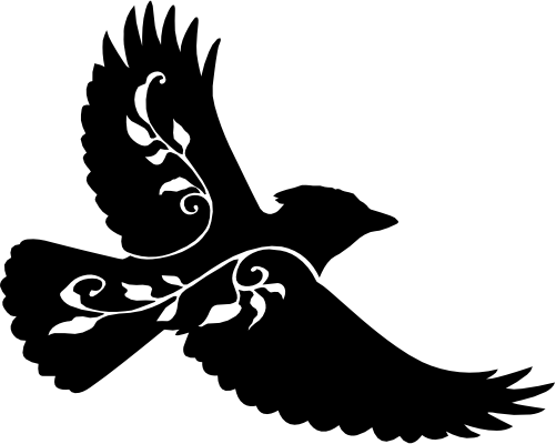 (s008-1-G) Vine Swirl Bird