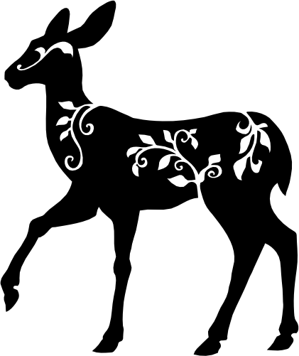 (s008-1-J) Vine Swirl Deer