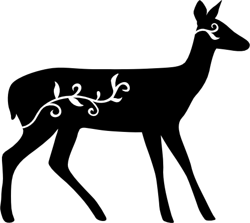 (s008-1-L) Vine Swirl Deer