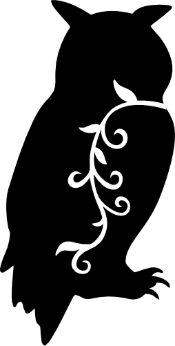 (s008-1-O) Vine Swirl Owl