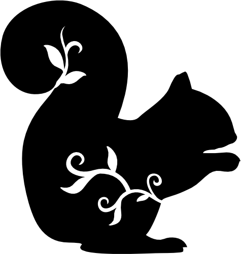 (s008-1-Q) Vine Swirl Squirrel