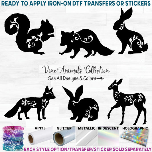 (s008-1) Vine Swirl Forest Animals
