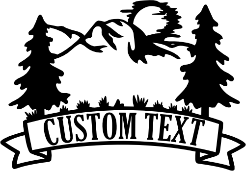 (090-02-B) Wild Mountain Custom Text