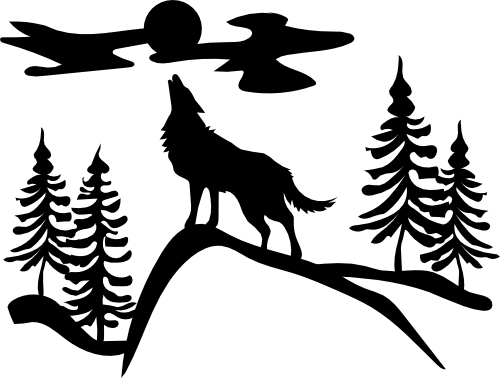 (090-03-Q) Wild Mountain Wolf