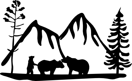 (s090-3-T) Wild Mountain Bear