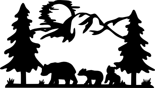 (s090-3A) Wild Mountain Mama Bear Cub