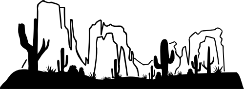 (090-01-K) Wild Mountain Mountains Desert Cactus