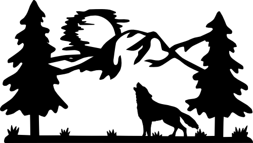 (s090-3B) Wild Mountain Wolf