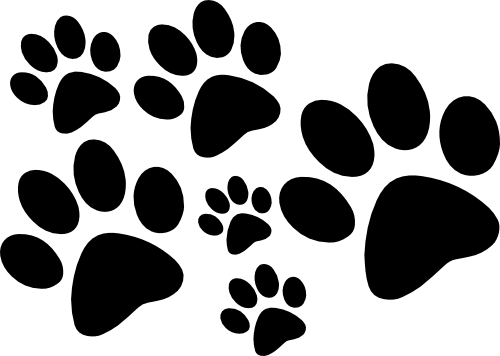 (091-S1) Dog Cat Paw Prints Tracks Set Assorted or Same Sizes