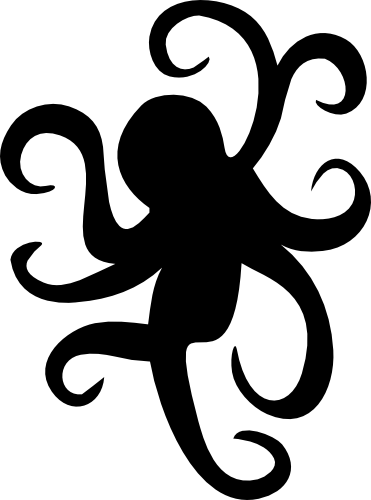 (s092-A) Octopus Silhouette
