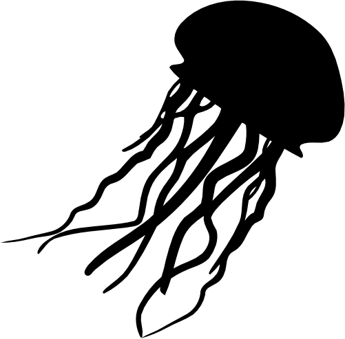 (s092-C) Jellyfish Silhouette