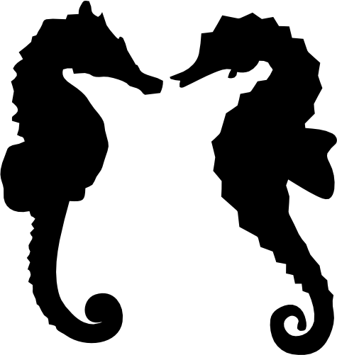 (s092-E) Seahorse Silhouette