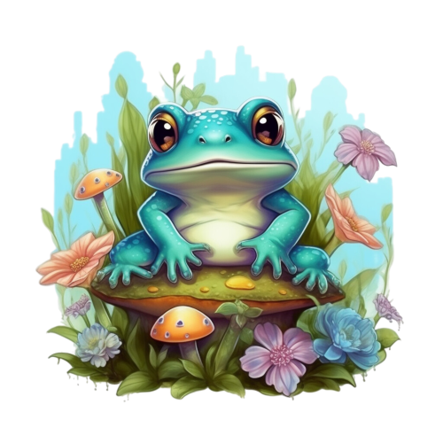 (s094-2-2A)  Frog Flowers