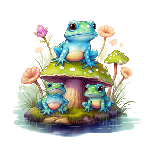 (s094-2-2C)  Frog Mushrooms