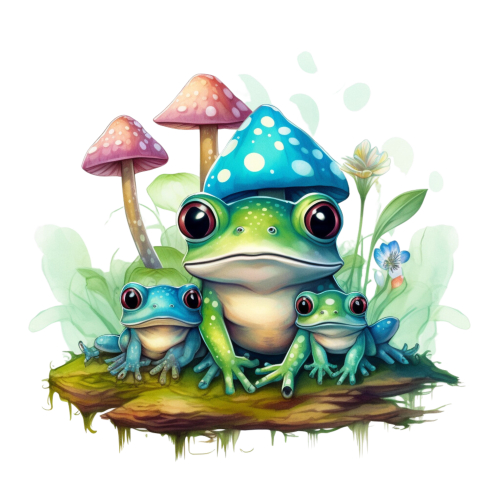 (s094-2-2D) Frog Mushrooms