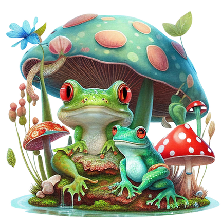 (s094-2-2E)  Frog Mushrooms
