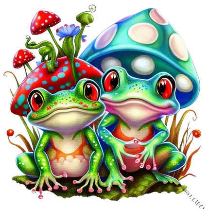 (s094-2-2G)  Frog Mushrooms